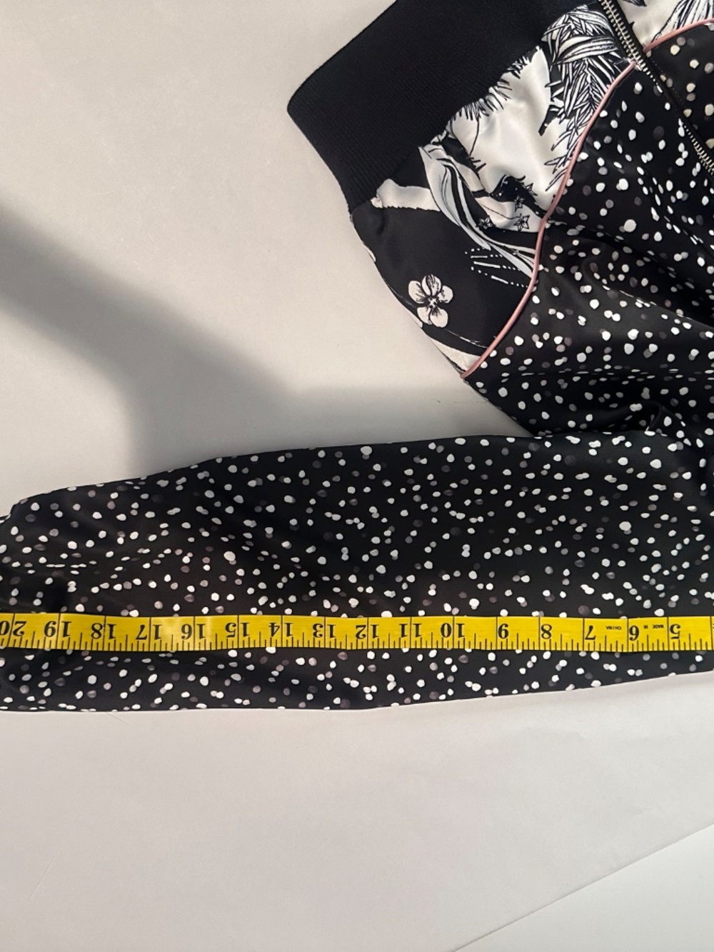 bebe Black & White Patterned Bomber Jacket - Picture 5 of 8